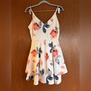 Dainty Hooligan Floral Mini Dress - Pink and Blue